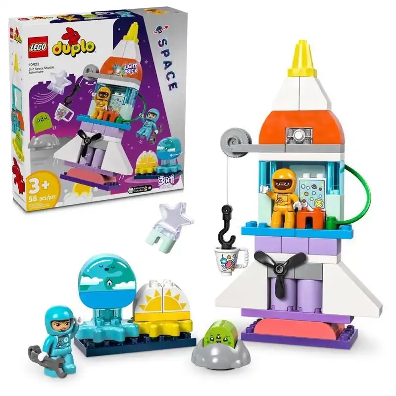 Duplo 58‑piece 3‑in‑1 Space Shuttle Building Set – Multicolor