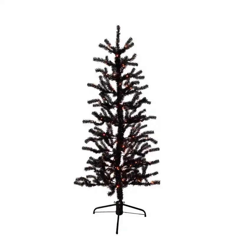 Orange/purple 140 Ct 5 Ft. Led Prelit Animated Halloween Tree