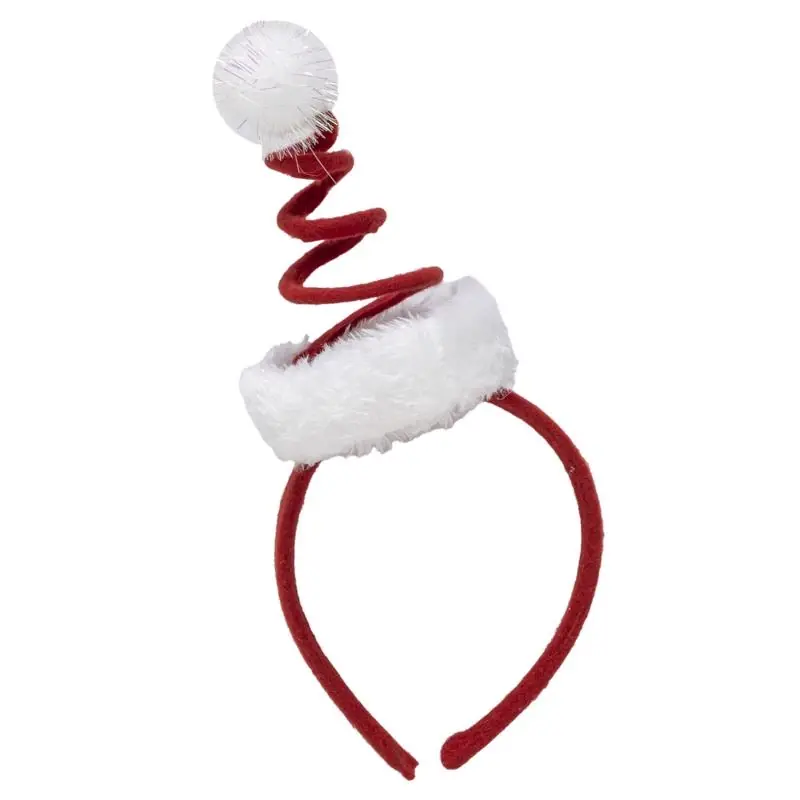 9.25 Inch Spiral Hat With Pom Headband Fleece