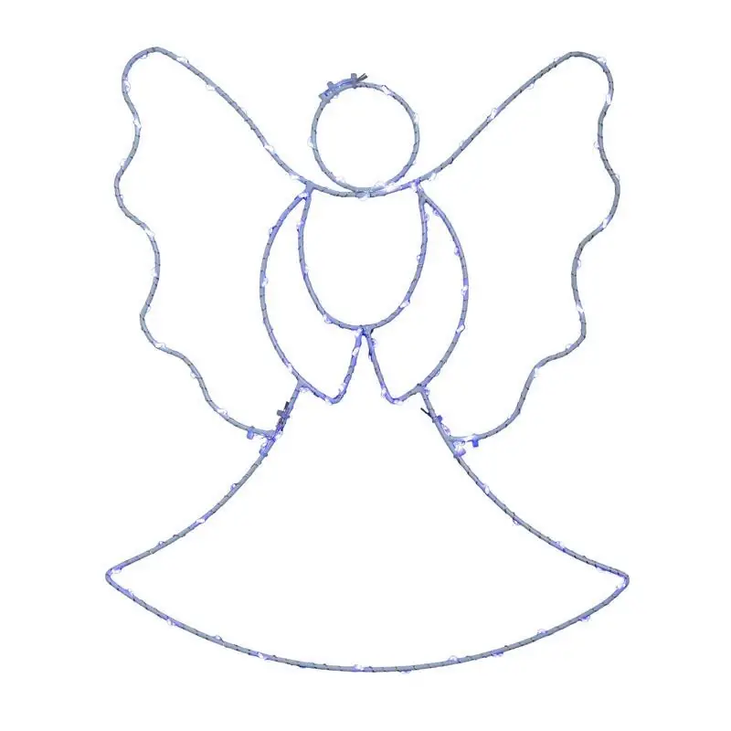 Led Multi-color Angel Silhouette 13 Inch Hanging Decor