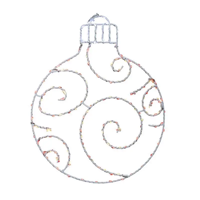 Led Red/white Ornament Silhouette 15 Inch Hanging Decor