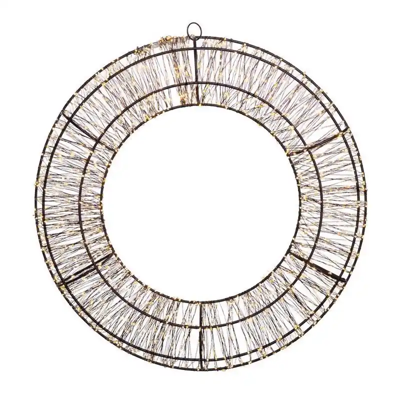 14 Inch Led Clear Warm White Wreath Hanging Decor