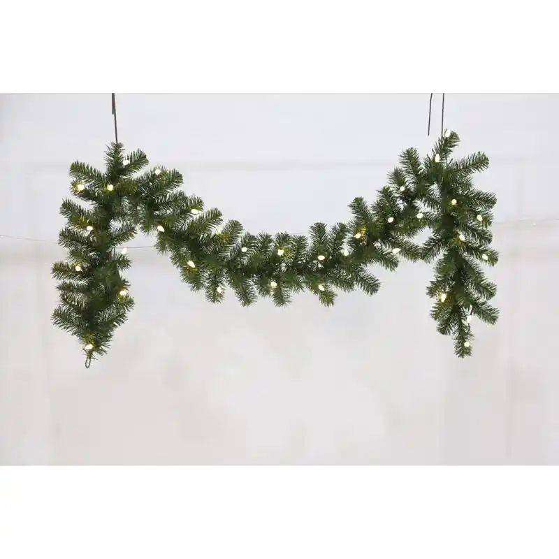 6 Ft Led Prelit Multicolored Multi-function Northern Pine Garland