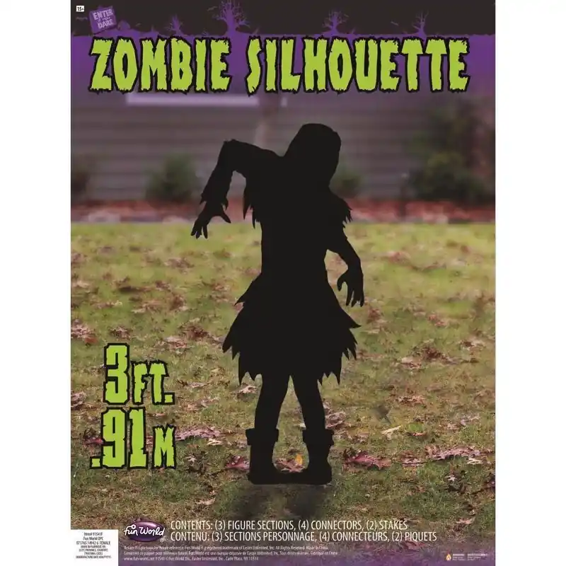 36 In. Zombie Halloween Yard Decor With Outdoor Design