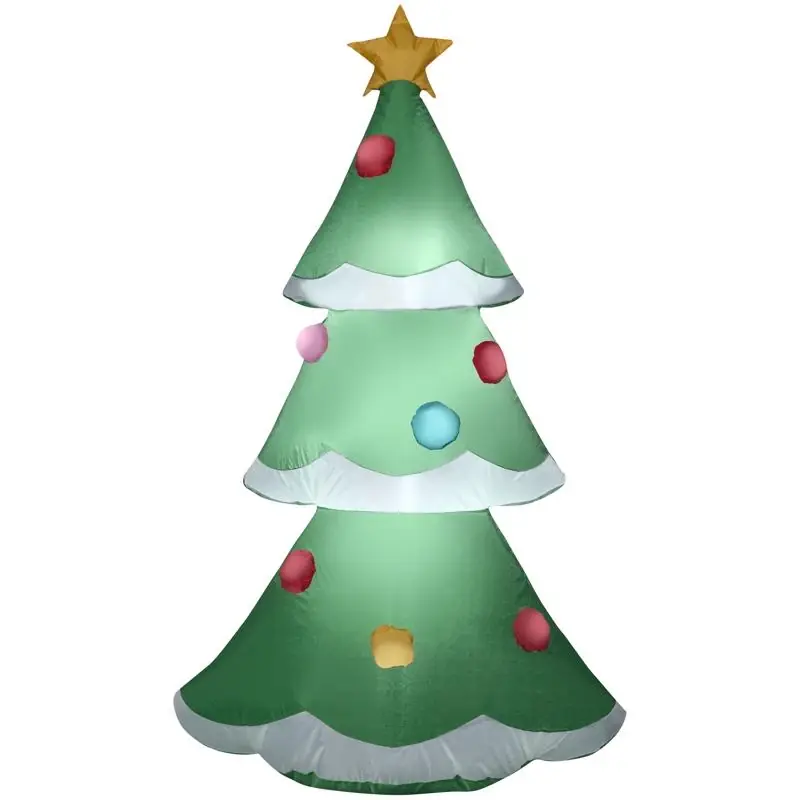 48 Inch Inflatable Christmas Tree With Snowy Layers