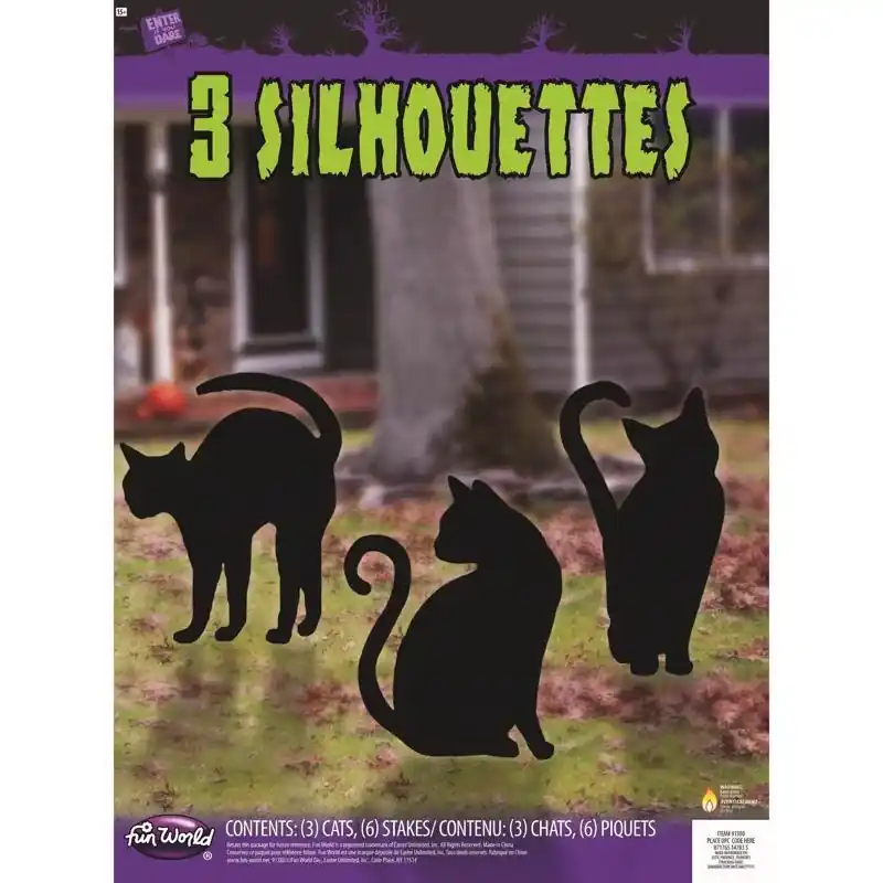 Black Cat Hanging Decor 17.5 X 12.5 Inches