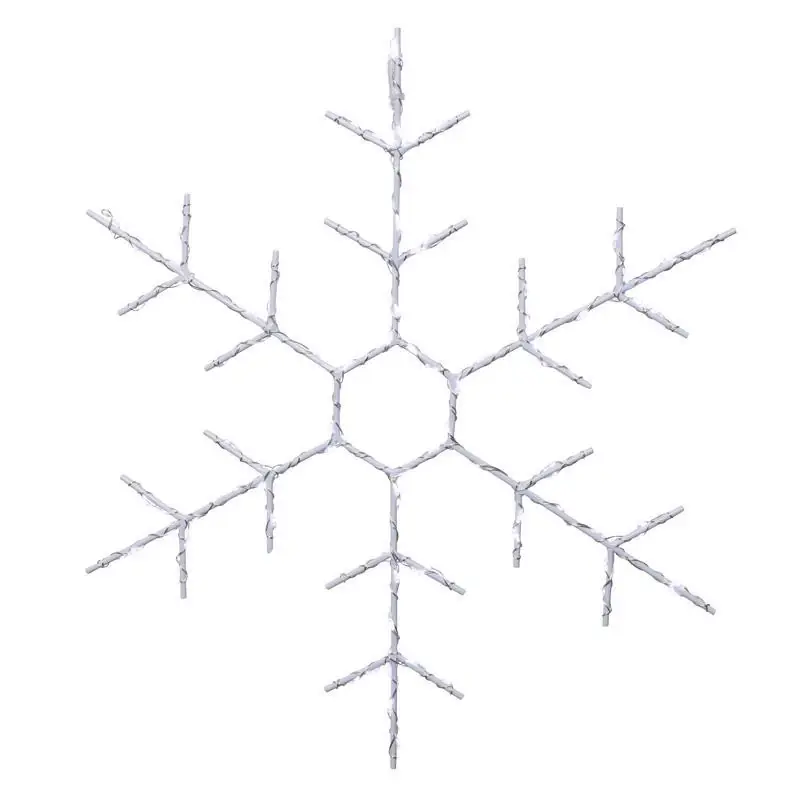 14 In. Led Snowflake Silhouette Hanging Decor