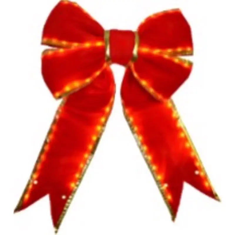 Led 18 Inch Plug-in Christmas Bow Decoration