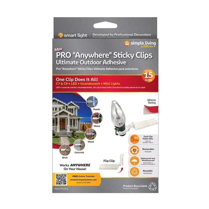 Max Pro Anywhere Sticky Clips – 15 Pack