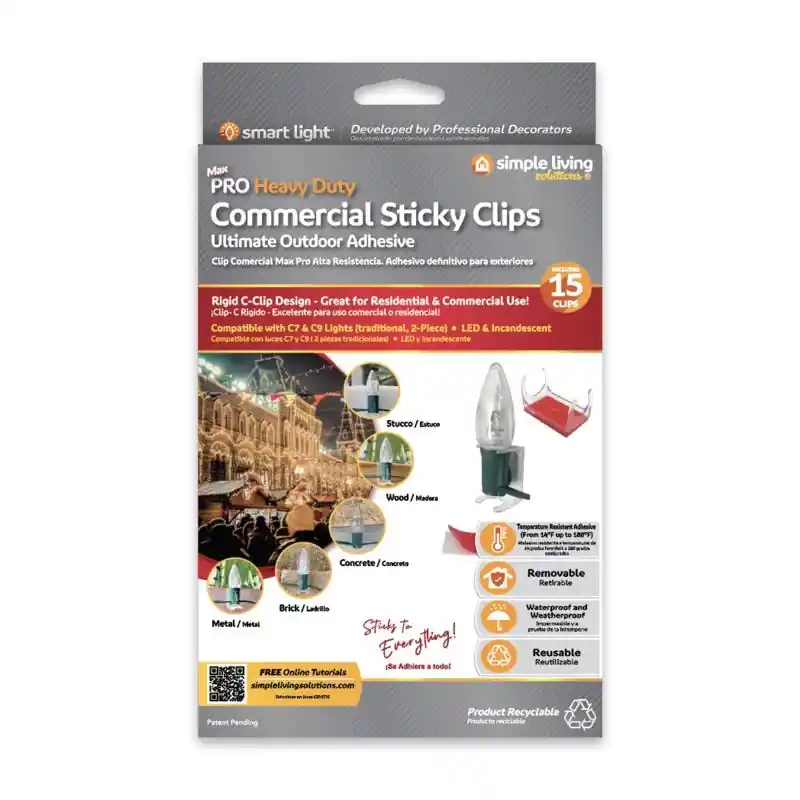 Max Pro Heavy Duty Commercial Sticky Clips 15 Pk