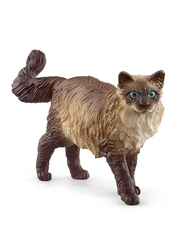 Ragdoll Cat Figurine Brown 1 Pc