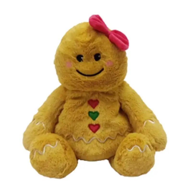 Gingerbread Girl Plush Stuffed Animal, Brown, 13 Inches