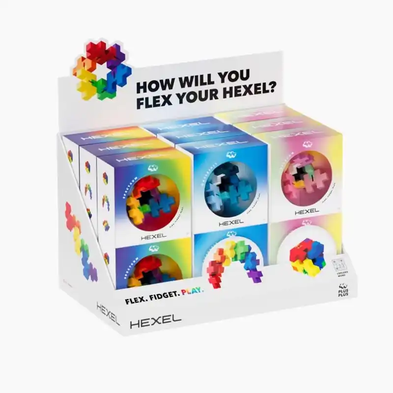 Plus-plus Hexel Fidget Toy Multicolored 18 Pc