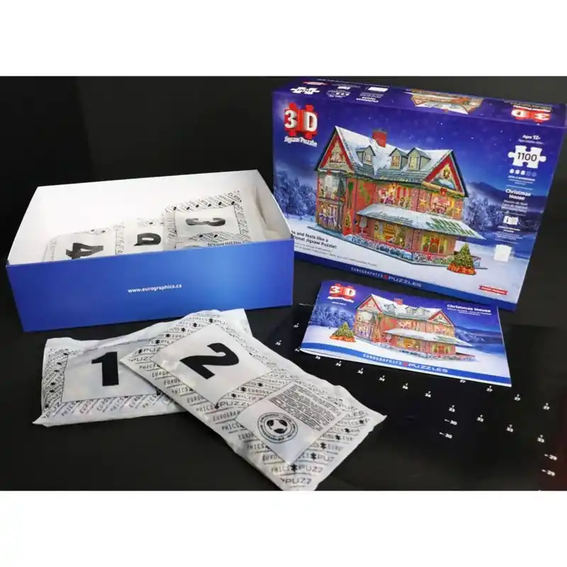 Christmas House 3d Jigsaw Puzzle Multicolored 1100 Pc