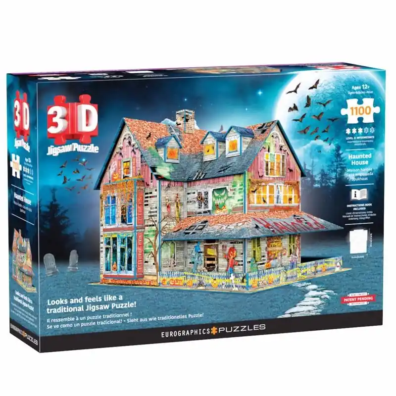 Halloween Haunted House 3d Jigsaw Puzzle Multicolored 1100 Pc