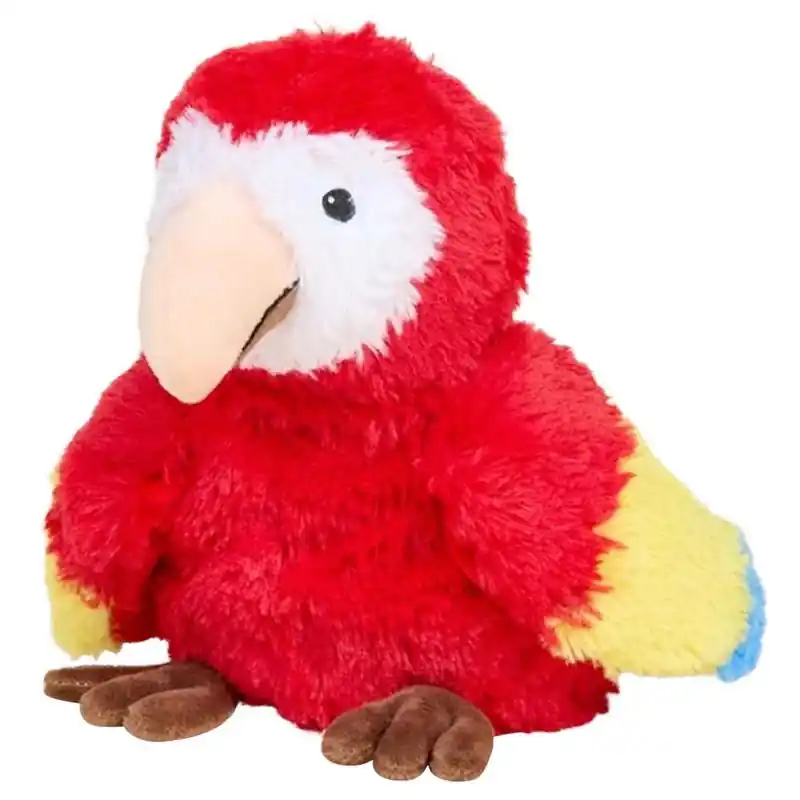 Multicolored Plush Parrot Stuffed Animal, 1 Piece, 8.95 X 7.85 X 7.3 Inches