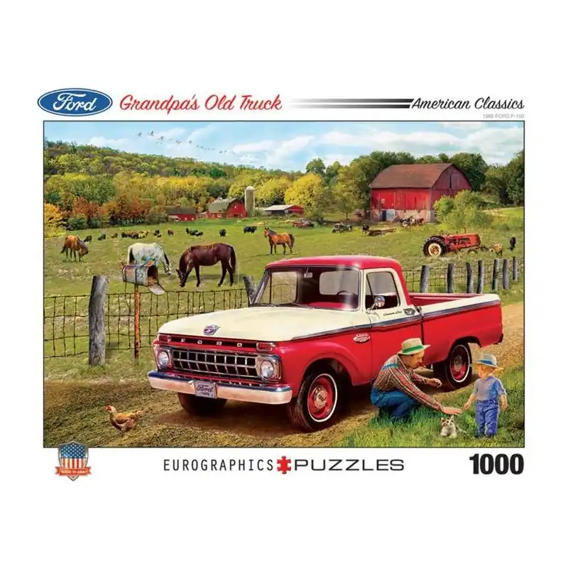 1000‑piece Multicolor Grandpa’s Vintage Truck Jigsaw Puzzle