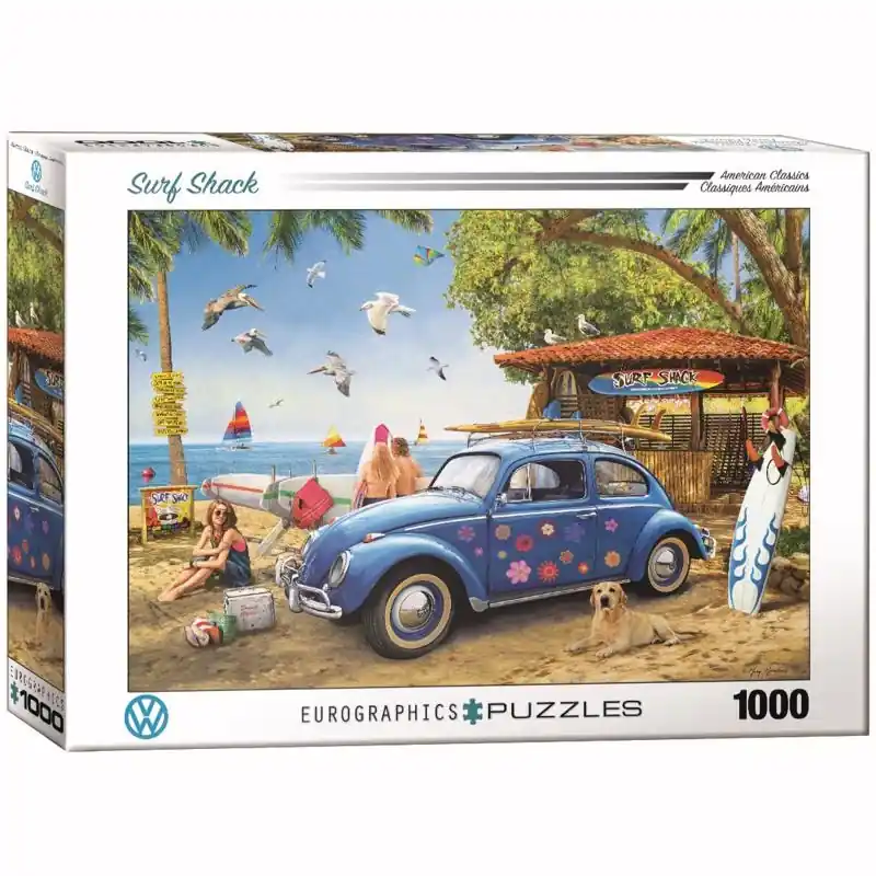 Vw Surf Shack Puzzles Multicolored 1000 Pc