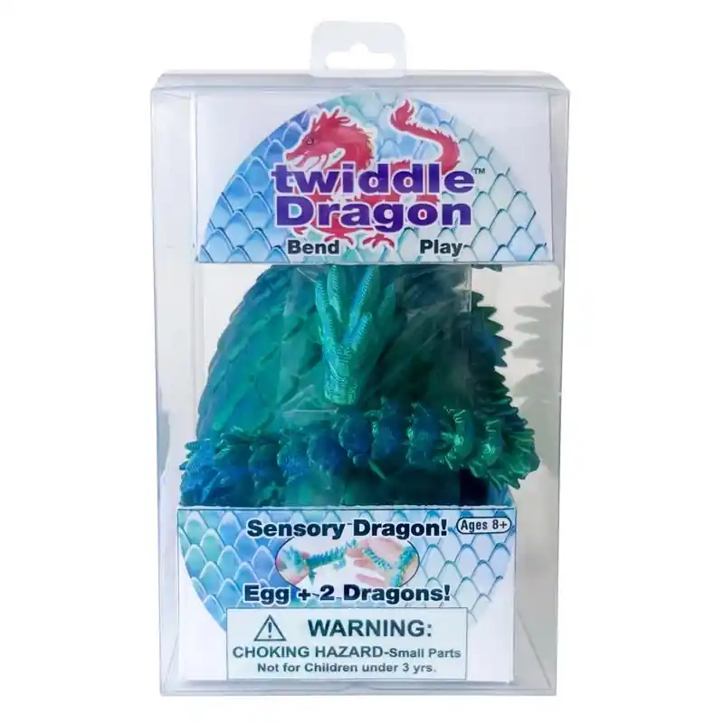 Twiddle Dragon With Egg Toy Green 12 Inches