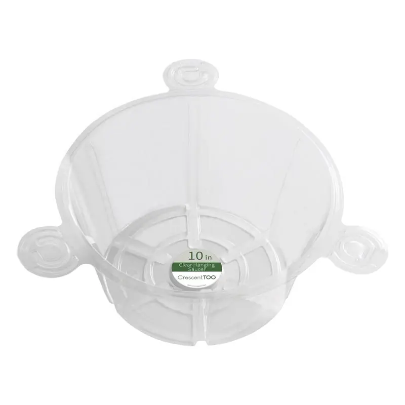 Crescent Too 5 In. H X 10 In. D Clear Polyethylene Hanging Basket Drip Pan