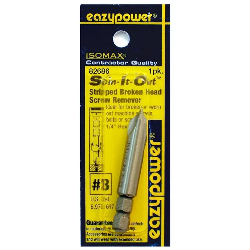 Spin-it-out 3 Screw Extractor, 1/4 In. Hex Power Bit