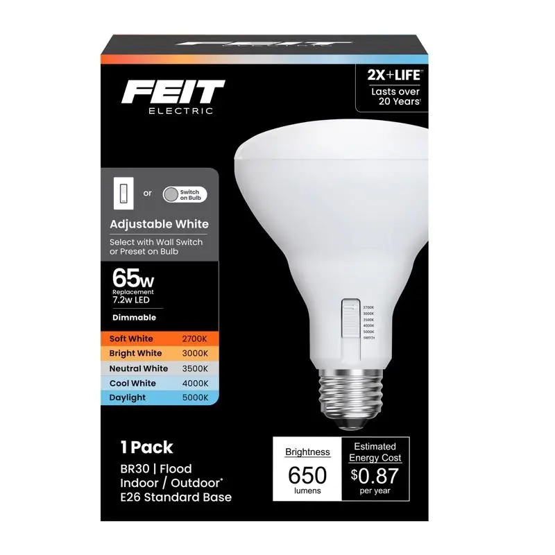 Br30 E26 Led Bulb Adjustable White 65 Watt Equivalent
