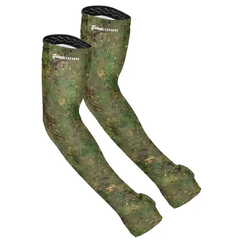 Kids Brush Camo Green Protection Sleeves S Polyester Spandex
