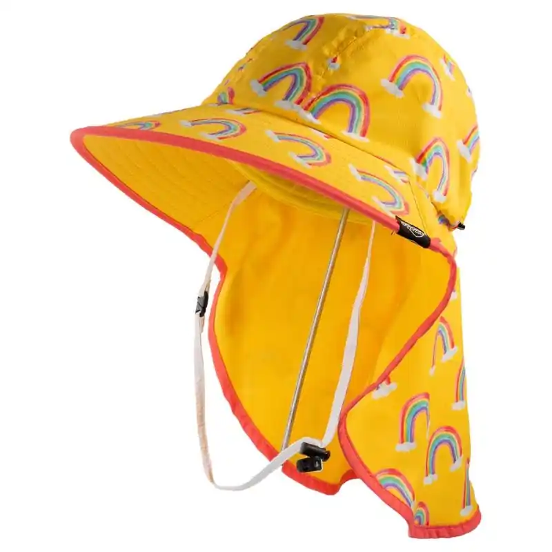 Kid‘s Yellow Rainbows Hat With Uv Protection