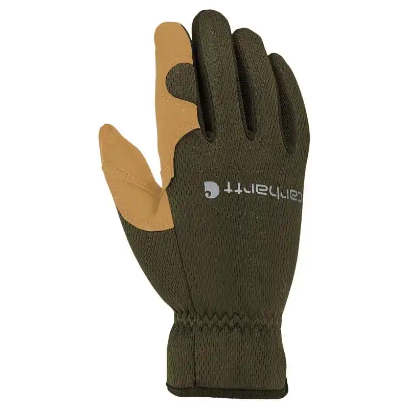 Women‘s Synthetic Leather Work Gloves Green/yellow Medium 1 Pair