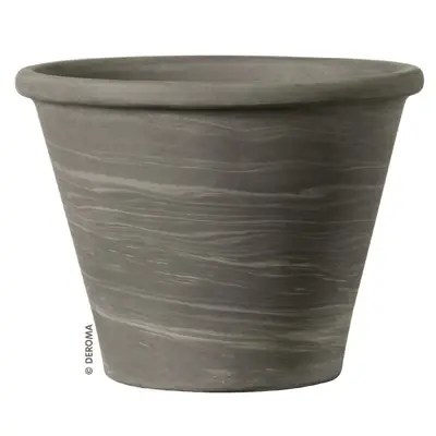 Duo Grafite 4.96 In. H X 6.7 In. D Clay Vasum Planter Gray