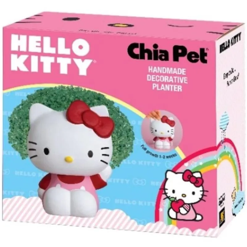 Hello Kitty Chia Pet Growing Planter – 8‑inch Multicolor Fun Garden Kit