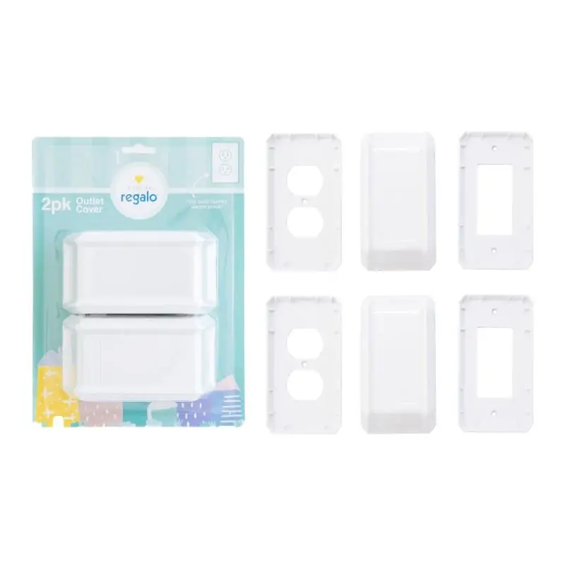 White Plastic Outlet Cover 2 Pk