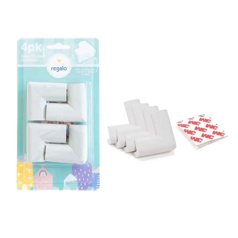 Gray Soft Rubber Corner Cushions 4 Pk