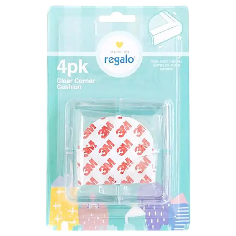 Clear Soft Rubber Corner Cushions 4 Pk
