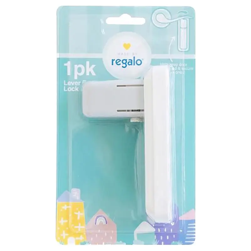 White Plastic Lever Handle Lock 1 Pk
