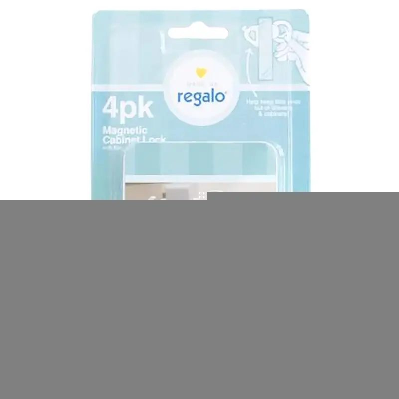 White Plastic Magnetic Cabinet Locks 4 Pk