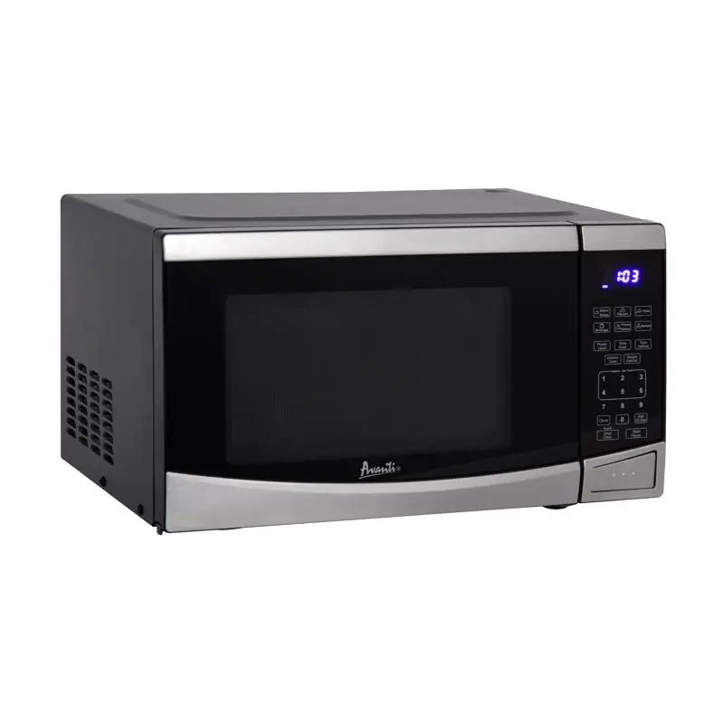 0.9 Cubic Feet Silver Microwave 900 Watts With Turntable