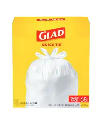 13 Gal Original Kitchen Trash Bags Quick Tie 68 Pk
