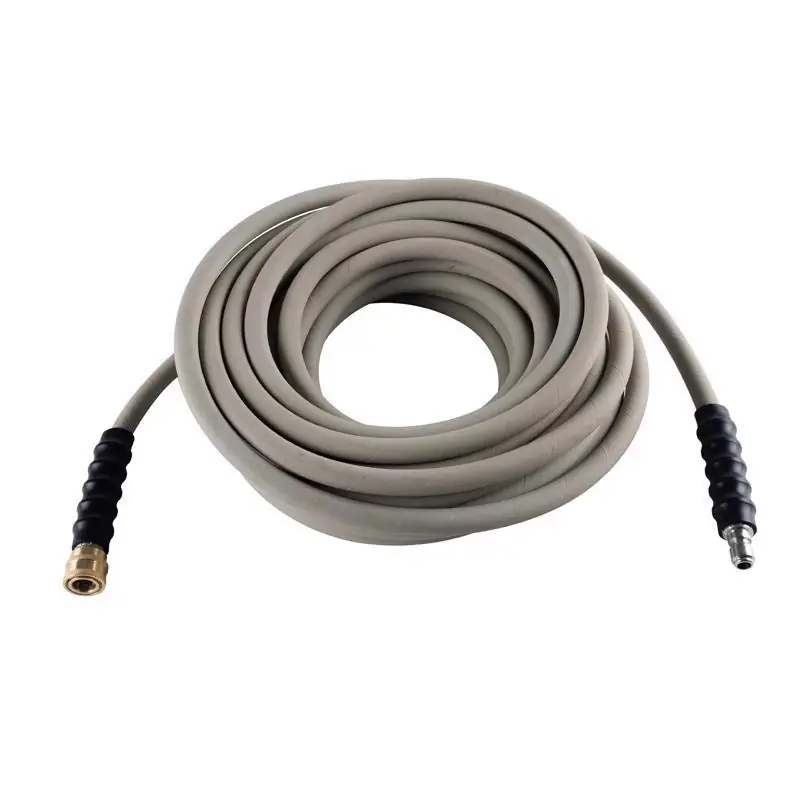 3/8 In Diameter X 50 Ft Length Steel And Polyester Braided Pressure Washer Hose 4500 Psi