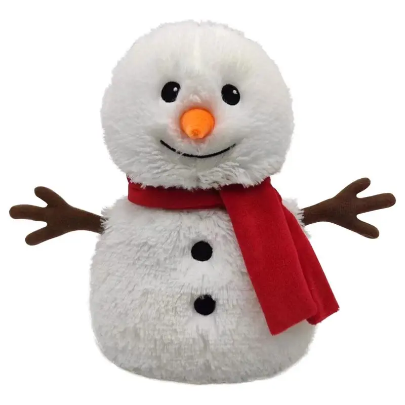 Scarf Snowman Plush Stuffed Animal Red/white 9.75in