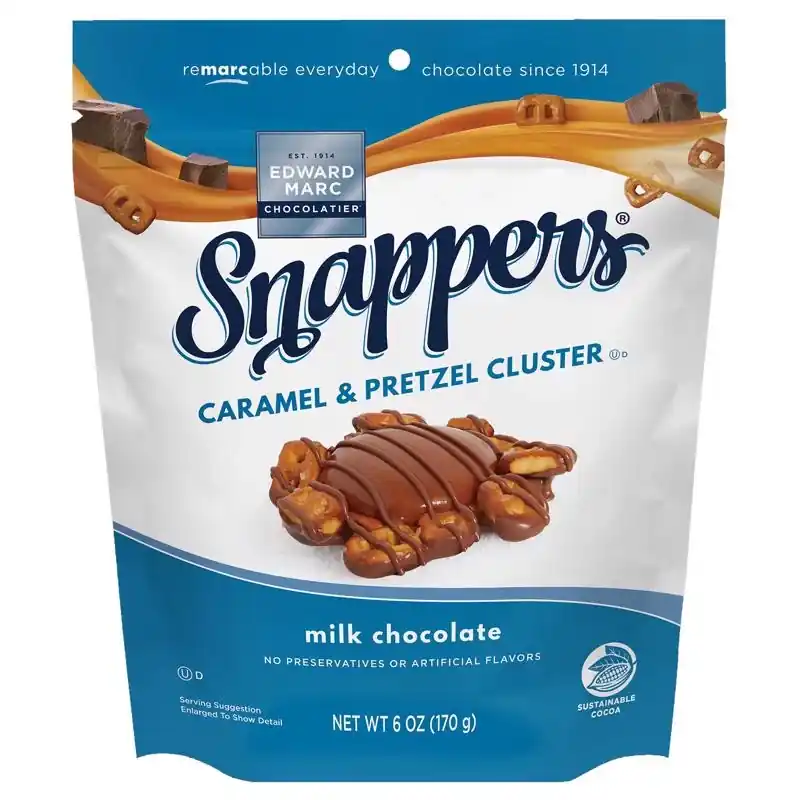 Snappers Original Milk Chocolate Pretzel Snacks 6 Oz