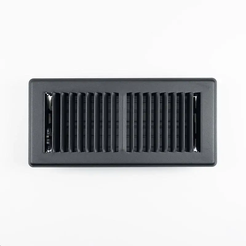 Tru Aire 4 In H X 10 In W Black Steel Floor Register