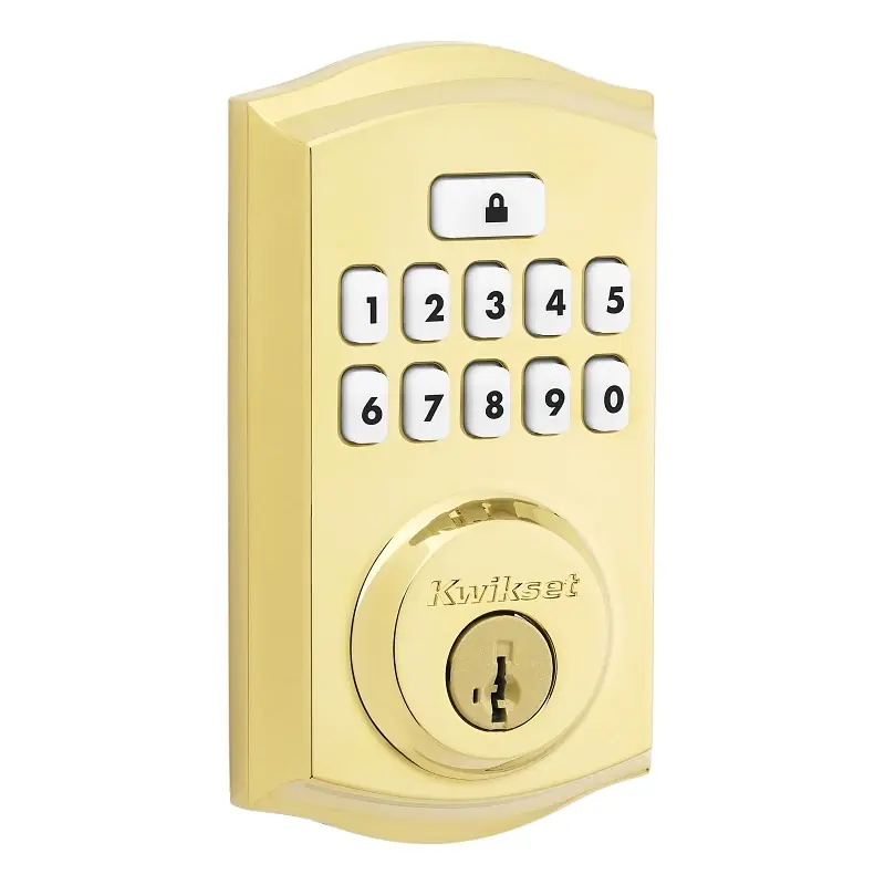 Smartcode Electronic Deadbolt Lock, Brass