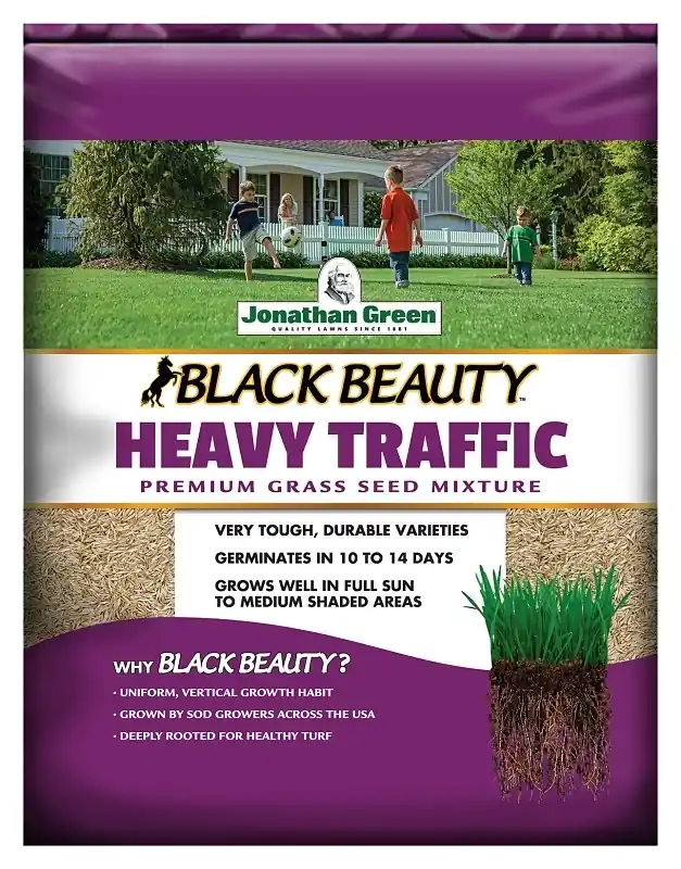 Black Beauty Heavy Traffic Grass Seed Mixture, 7 Lbs., Covers 2,800 Sq. Ft.