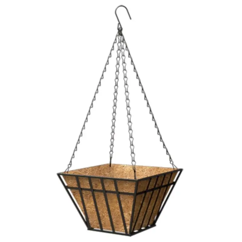 Black Steel Outdoor Plant Hanger 14 Inch