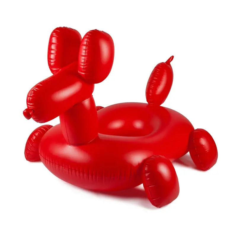 Red Vinyl Inflatable Giant Balloon Animal Pool Float 58x55x46