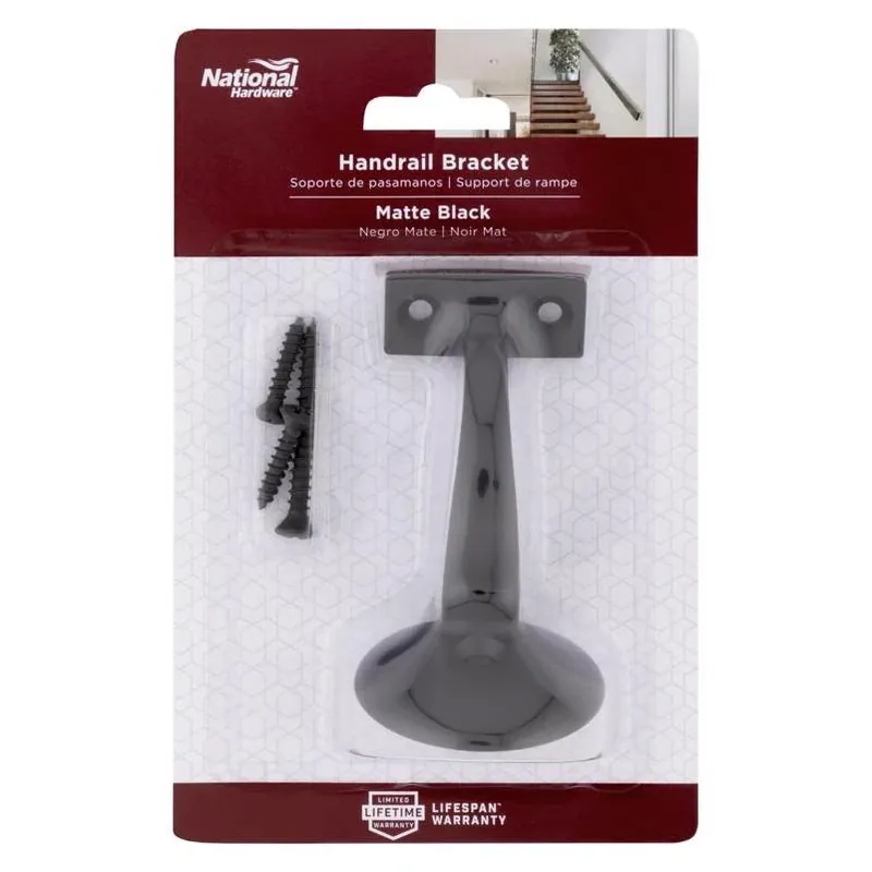 N830-593 Matte Zinc Handrail Bracket – Surface‑mount Support