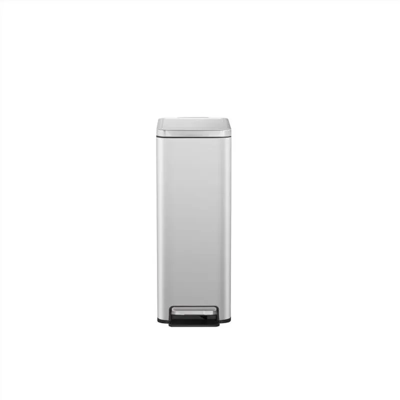 Stella Slim 11.9‑gal Stainless Steel Trash Can – Silver