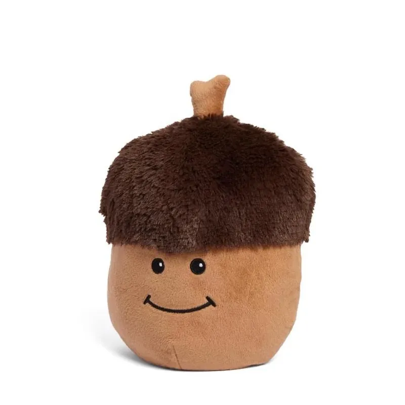Brown Acorn‑shaped Plush Heatable Companion