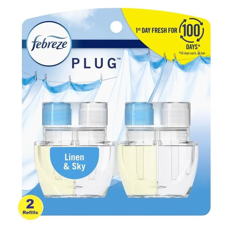 Plug‑in Air Freshener Refill – Linen & Sky, 1.75 oz (2‑pack)
